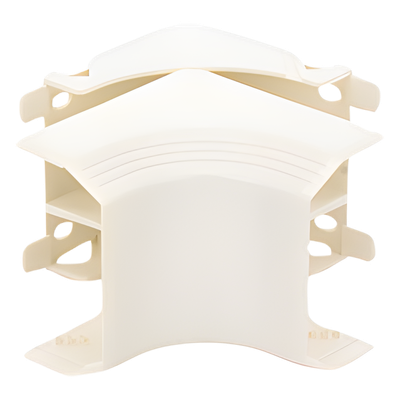 Esquinero interior, para uso con canaleta T45, Material PVC Rígido, Color Blanco Mate - Imagen 6