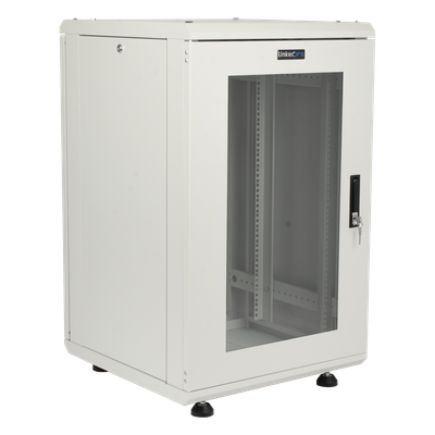 Gabinete Rackeable / 18 Unidades / 19 Pulgadas / Puerta de Cristal / Capacidad de Carga 750 Kg / Dimensiones 600x605x930 mm (23.6x23.8x36.6 in) - Imagen 6