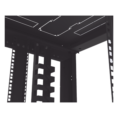 Gabinete Profesional para Telecomunicaciones de 45UR, 1200 mm Profundidad, Incluye 2 Organizadores Verticales de 45 Unidades de Rack, Se envía el Gabinete Armado. - Imagen 6