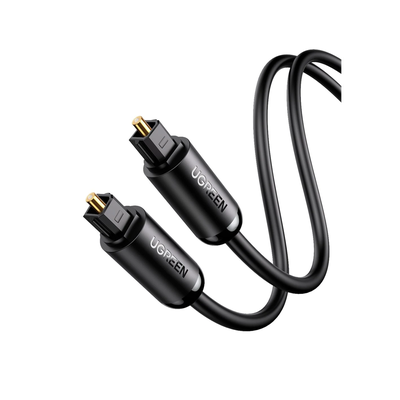 Cable Óptico Toslink (S/PDIF) de Alta Calidad para Audio Digital / 3 Metros (9.84 Pies) / Tapa de Protección / Dolby 7.1 Canales / Diseño Durable / Plug & Play / Color Negro