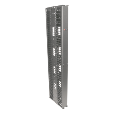 Organizador RouteIT Vertical Doble de 45UR,  Fabricado en Acero Laminado en Frío 16AWG, 6in (152mm) de Ancho 