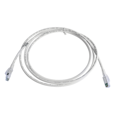 Patch Cord Z-MAX Cat6A S/FTP, CM/LS0H, 2.13 Metros (7 Pies), Color Blanco