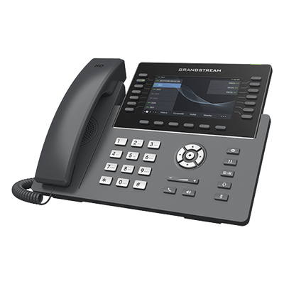 Teléfono IP Wi-Fi, Grado Operador, 14 líneas SIP con 6 cuentas, pantalla LCD  5", puertos Gigabit, Bluetooth, PoE, codec Opus, IPV4/IPV6 con gestión en la nube GDMS
