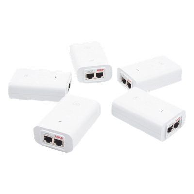 5 Unidades del Adaptador PoE Ubiquiti de 24 VDC, 1.0 A con puerto Gigabit, color blanco - Imagen 5