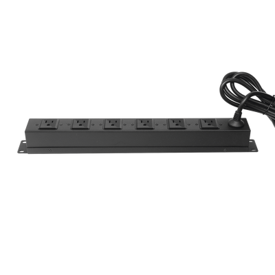 Tomacorriente multiple horizontal para rack de 19in, 6 contactos (THE0040092001001) - Imagen 4