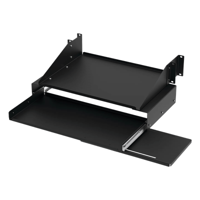 Charola Para Soportar Equipos en Rack de 19in, Con Bandeja Deslizable para Teclado y Mouse , Capacidad de 45.5 kg, 4 UR
