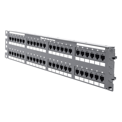 Panel de Parcheo de Impacto (110), Plano, Categoría 6A, de 48 Puertos, 2UR - Imagen 3