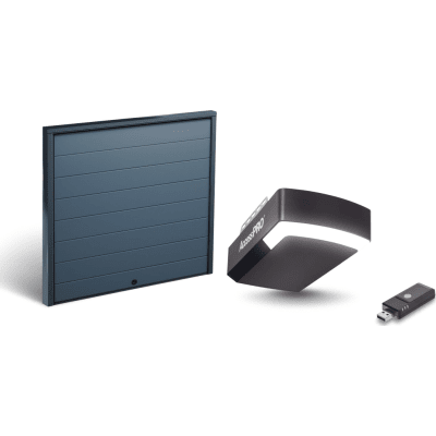 KIT COMPLETO Incluye /Puerta D/ Garage / APDOORL 14x9 Pies / Lisa Linea Central / Color blanco / Insulada / Interfase ACCESSWIFI / Extension ACCESSEXTRAILC /Motor FS1000M / 1/2HP / Fuerte/Silencioso/Luz LED/Motor DC .