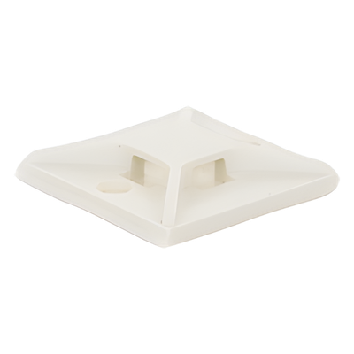 Montaje-Sujetador Para Cable de 4 Vías, con Adhesivo, 25.4 x 25.4mm (1in x 1in), Color Blanco, Uso en Interior, 1 pieza - Imagen 6