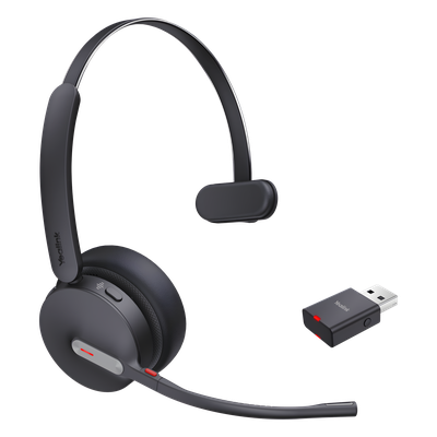 Diadema Inalámbrica WH64 Hybrid Mono UC de Yealink con Bluetooth 5.2 y Conectividad UC Plug-and-Play