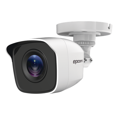 Bala TURBOHD 2 Megapíxeles (1080p) / METALICA / Gran Angular 103° / Lente 2.8 mm / IR EXIR Inteligente 20 mts / Exterior IP66 / TVI-AHD-CVI-CVBS