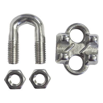Nudo/ Perro/ Abrazadera Acero Forjado para Cable de 1/4", Acero Inoxidable. - Imagen 3