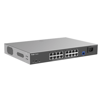 e-Lighten ONU / Switch PoE+ Hibrido, Capa 2 con un Puerto PON 1G SC/UPC y 16 Puertos Ethernet PoE+ 1G hasta 240 Watts y 100 Clientes - Imagen 3