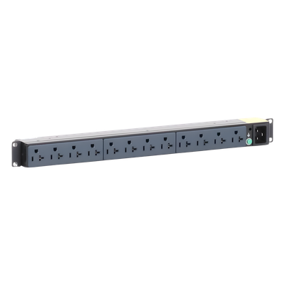 PDU Básico para Distribución de Energía, Enchufe de Entrada NEMA 5-20P, Con 12 Contactos NEMA 5-20R, Instalación Horizontal de 19in, 1UR, 20 Amp, 120 Vca - Imagen 4