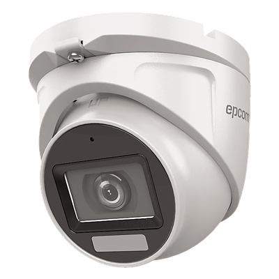 [Dual Light + ColorVu] Turret TURBOHD 2 Megapixel (1080p) / Lente 2.8 mm / 30 mts IR EXIR + 20 mts Luz Blanca / Micrófono Integrado / Exterior IP66 / Metal / dWDR