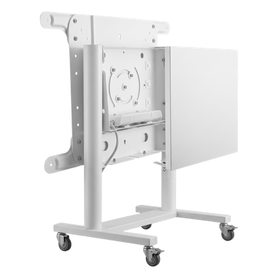 Soporte Móvil Rotativo para Pantalla 37"-70" / Rotación 0° a 90° / VESA 200x200 a 600x400 / Carga 70 kg / Ruedas con Bloqueo / Color Blanco - Imagen 4