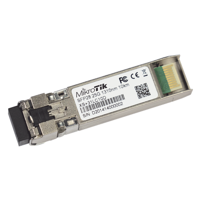 Transceptor MiniGbic XSFP+ 1G/10G/25G LC Duplex para fibra Mono Modo 10 Kms