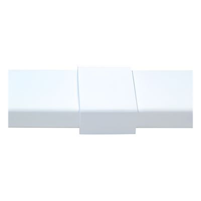 Pieza de unión color blanco de PVC auto extinguible, para canaleta PT48 (6180-01002) 