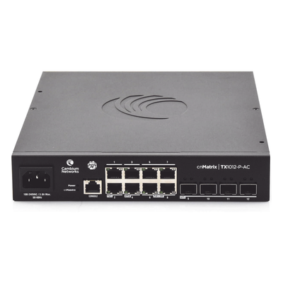 Switch cnMatrix TX1012-AC-P PoE Ideal para WISP / 8 Puertos Gigabit PoE + 4 SFP+ / PoE Budget 200W /Capa 2 y Capa 3 / Gestión Gratuita Desde la Nube - Imagen 5