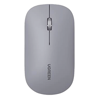 Mouse inalámbrico 2.4 GHz | Ultra Delgado y Silencioso | DPI 1000/1600/2000/4000 (Ajustable) | Alcance 10m | Scroll de Aluminio | Adaptable a diferentes superficies | Diseño suave al tacto | Contiene Receptor USB | Color Gris. - Imagen 3