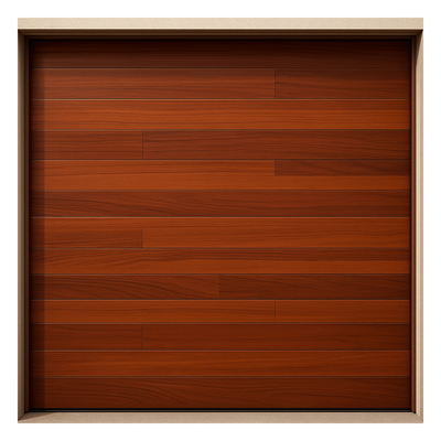 Puerta de Garage / Estilo Americano / Acabado Laminado Premium / Madera Clara / 5.5x2.1 m (18x7 ft) / Aislamiento 42 mm / Calibre 26