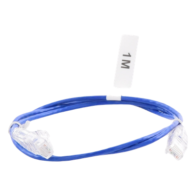 Cable de Parcheo Slim UTP Cat6 - 1 Metro (3.28 Pies), Azul, Diámetro Reducido (28 AWG) - Imagen 4