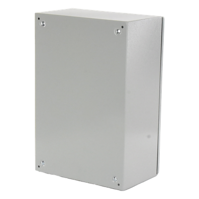 Gabinete Ventilado de Acero IP55 Uso en Exterior (400 x 600 x 250 mm) con Placa Trasera Interior Metálica y Compuerta Inferior Atornillable. Incluye Ventilador, Ventilas, filtros, Chapas y Llave T. - Imagen 3