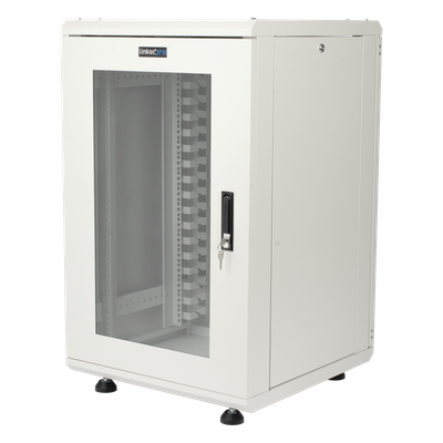 Gabinete Rackeable / 18 Unidades / 19 Pulgadas / Puerta de Cristal / Capacidad de Carga 750 Kg / Dimensiones 600x605x930 mm (23.6x23.8x36.6 in) - Imagen 7