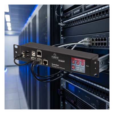 Gateway de Gestión y Monitoreo Ambiental para Centro de Datos GUARDIAN / 1U Compacto / 3 Puertos de Sensores / Pantalla LCD Táctil / SNMP, BACnet, Modbus/TCP - Imagen 3