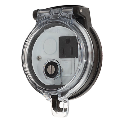 Dispositivo Circular de Puertos de Acceso a Datos, Con Dos Espacios Para Módulos Mini-Com y Un Receptáculo NEMA 5-15R, Protección IP66, de 3" de Diámetro - Imagen 6
