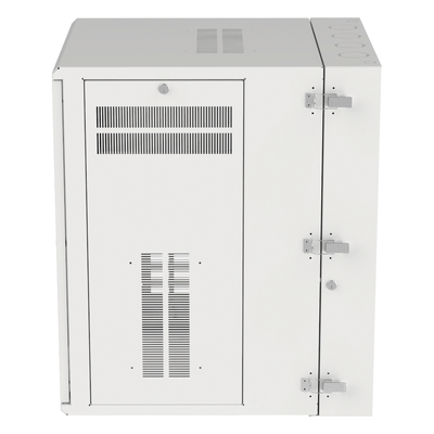 Gabinete PanZone de Montaje en Pared, de 19in, Puerta con Ventana de Seguridad, 18 UR, 762mm de Profundidad, Color Blanco - Imagen 3