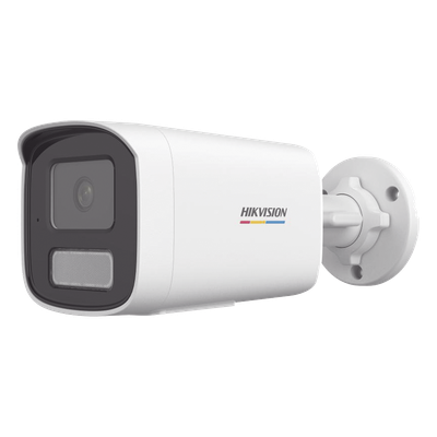 [Dual Light + ColorVu] Bala IP 2 Megapixel / Lente 4 mm / 50 mts IR + 50 mts Luz Blanca / Micrófono Integrado / ACUSENSE Lite / Exterior IP67 / dWDR / PoE / Micro SD 