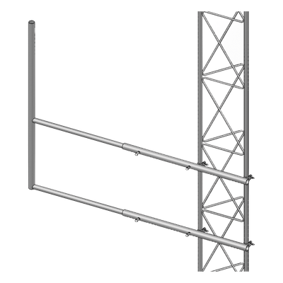 Brazo tipo "F" para tramos STZ-30G, galvanizado por inmersión en caliente. - Imagen 3