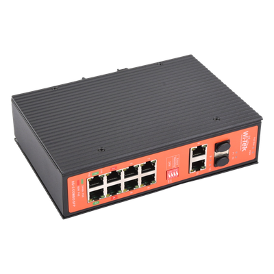 Switch PoE Industrial No administrable / Puertos 1-2 PoE 802.3 af/at y PoE 24 Vcc Pasivo 30W / Puertos 3-4 PoE 802.3 af/at/bt Hasta 60W / Puertos 5-8 PoE 802.3 af/at Hasta 30W / Los 8 puertos son Gigabit + 2 SFP combo / Presupuesto 300W - Imagen 6