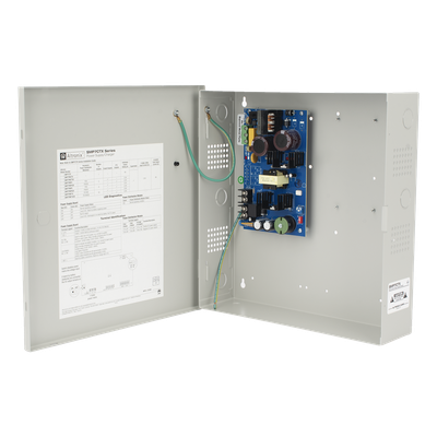 12 o 24 Vcc @ 6 Amp. / fuente de alimentación / 1 salida / capacidad de baterías de respaldo / requieren baterías 