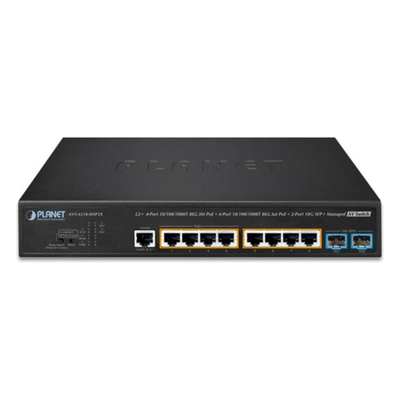 Switch AV Administrable Capa 2/ Compatible con Dante / 4 Puertos Gigabit PoE++ 802.3bt 95W + 4 Puertos Gigabit PoE+ 802.3at 32W + 2 Puertos 10G SFP+ / Presupuesto PoE 240W / Dual UI Pro AV y Standard / Compatibilidad Dante y NDI / Fanless / VLAN Routing I - Imagen 3