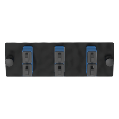 Placa Acopladora de Fibra Optica FAP, Con 3 Conectores SC Duplex (6 Fibras), Para Fibra Monomodo OS1/OS2, Color Azul