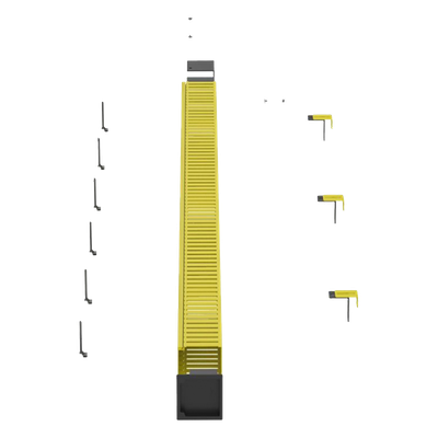 Kit de Administrador de Cables Vertical FiberRunner 4X4, Incluye Soportes de Montaje y Accesorios, Color Amarillo - Imagen 4
