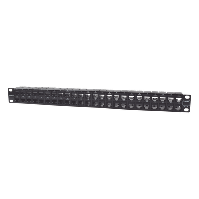 Patch Panel UTP Z-MAX de 48 Puertos, Precargado con Jacks Categoría 6, Plano, 1UR