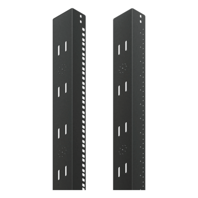 Ángulo con Tuerca Cuadrada de 19 pulgadas para rack ProLine, ajuste de 2000 mm, de acero, negro