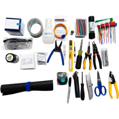 Kit de Terminación de Fibra Óptica / 28 Herramientas y Accesorios / Estuche Portátil Rugerizado / Preparación, Empalme y Limpieza - Imagen 3
