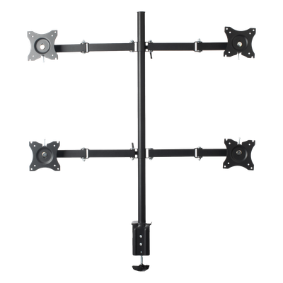 Montaje de Escritorio articulado para 4 monitores de 13 a 27" / Soporta hasta 15 kg / Vesa 75 x 75 / 100 x 100 / Acero - Imagen 4