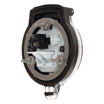 Dispositivo Circular de Puertos de Acceso a Datos, Con Dos Espacios Para Módulos Mini-Com y Un Receptáculo NEMA 5-15R, Protección IP66, de 3" de Diámetro - Imagen 4