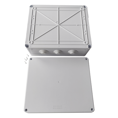 Caja de Derivación-Conexión para Exterior IP65 con 12 Entradas / 300 x 250 x 120 mm / Sellado Seguro con Empaque + 4 Tornillos / Resiste Agua, Polvo y Sol Directo - Imagen 5