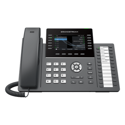 TELÉFONO IP PROFESIONAL DE 12 LÍNEAS / 24 TECLAS DE EXTENSIÓN PROGRAMABLES / WI-FI 6 / POE INTEGRADO / PANTALLA LCD 4.3 PULGADAS / SEGURIDAD DE NIVEL EMPRESARIAL / BLUETOOTH INTEGRADO / COMPATIBLE CON GDMS / AUDIO HD CON NOISE-SHIELD - Imagen 3