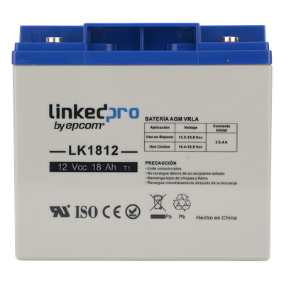 Batería de respaldo 12 V | 18 Ah | AGM | Especial para Seguridad Electrónica | UPS | Sistemas de Emergencia | Vida útil 5 años | Terminales T1 - Imagen 5