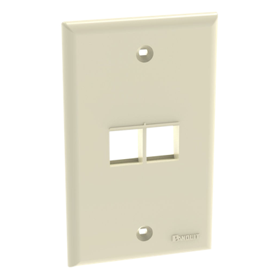 Placa de Pared Vertical, Salida Para 2 Puertos Keystone, Color Marfil - Imagen 5