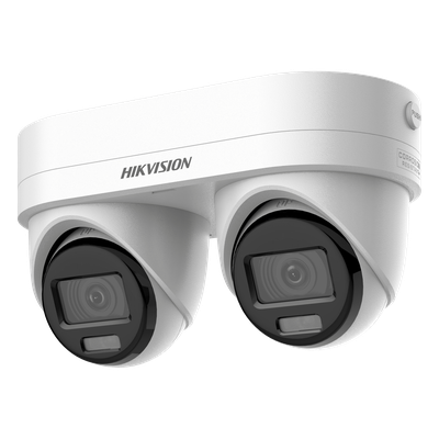 PanoVu Series / Lente Dual de 4 Megapixel / 2 Lentes Fijos de 2.8 mm / Recomendado para Pasillos o Esquinas / IP67 / IK10 / PoE / WDR 120 dB / Dual Light (30 mts IR + 30 Mts Luz Blanca) / Micrófono y Bocina Integrada / Micro SD / ACUSEEK