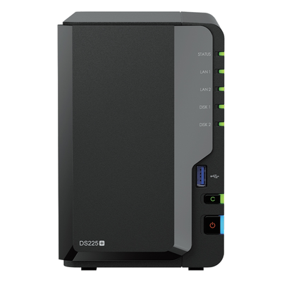 NAS DiskStation DS225+ | 2 Bahías | Intel Celeron J4125 | 2 GB DDR4 | Hasta 40 TB | Puertos 1GbE y 2.5GbE | USB 3.2 Gen 1 | Compatible con RAID | Synology DSM. - Imagen 3