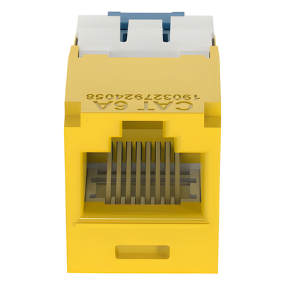 Conector Jack RJ45 Estilo TG, Mini-Com, Categoría 6A, de 8 Posiciones y 8 Cables, Color Amarillo - Imagen 5